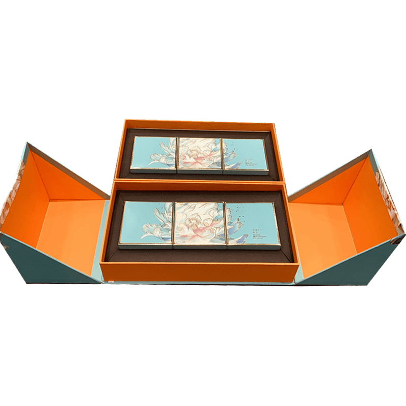 Anpassad kartong Ljusförpackning lådor Mooncake Pastry Box Parfym Present Set Box