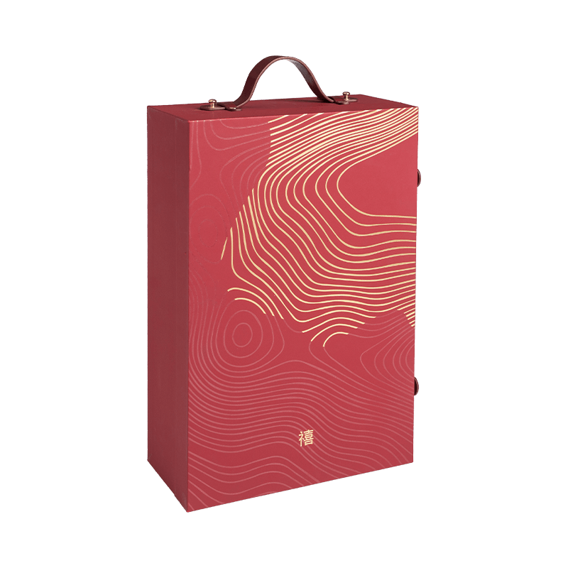 Hett säljande anpassad logotyp lyxpapper vinlåda wellpappkartong vinset presentförpackning