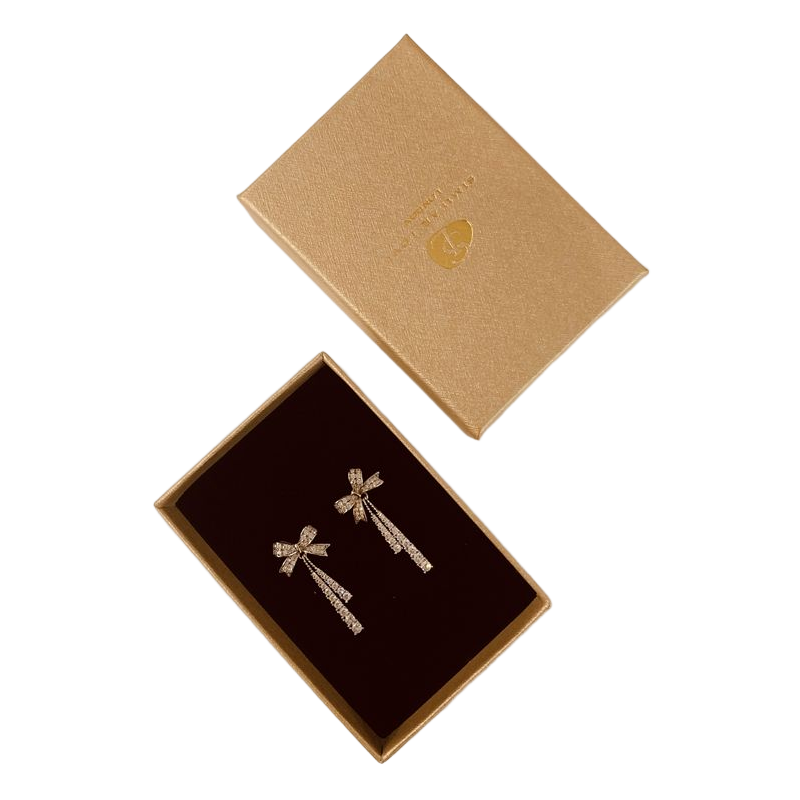 Custom Logo Lock och Base Packaging Box Presentpapper Ring Halsband Smyckeskrin