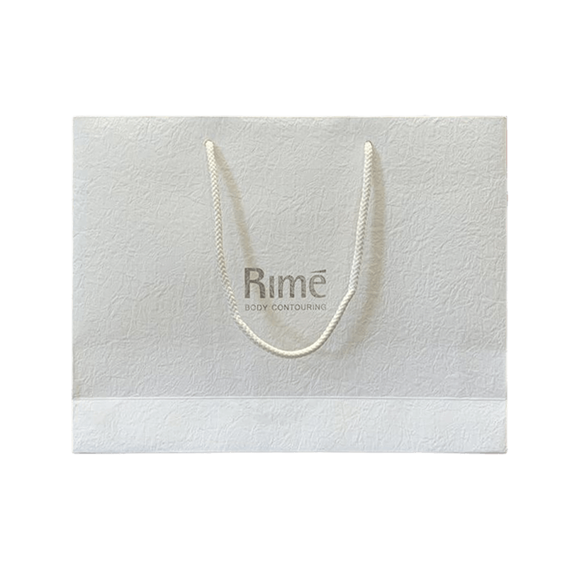 Custom Printed Your Own Logo Vit Gift Craft Shopping Paper Bag med Handtag