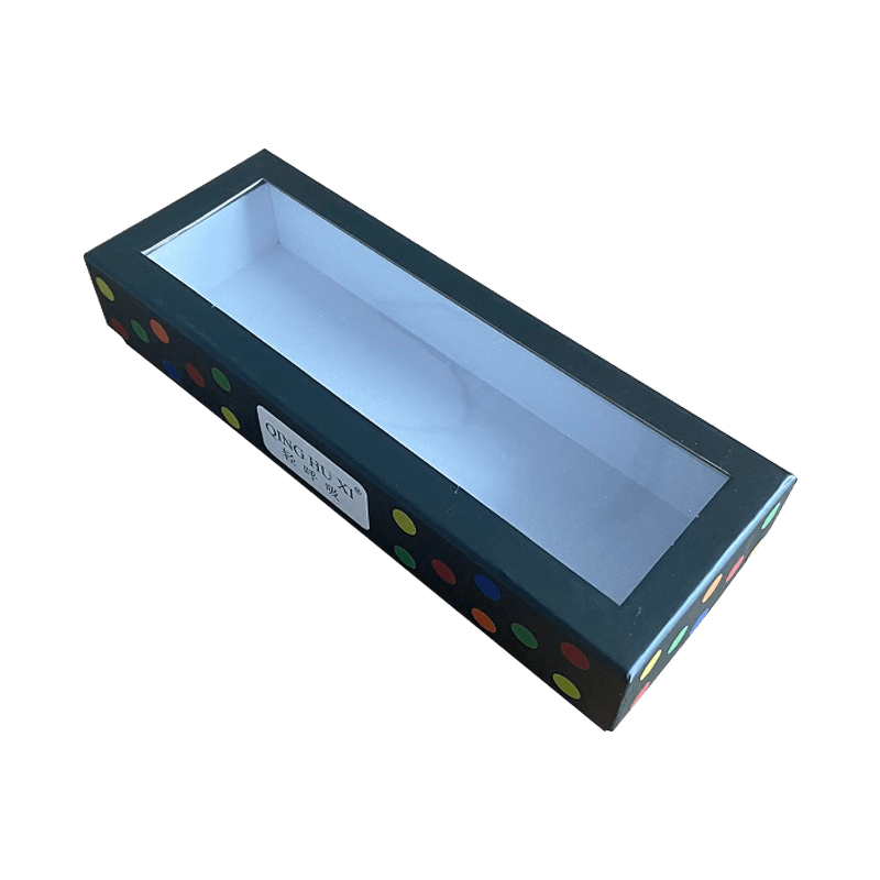 Partihandel anpassade tryckta fönster presentförpackning logotyp Sock Box kartonger med genomskinliga lock