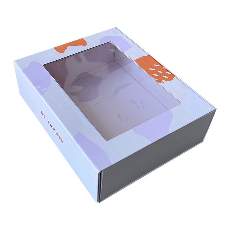 Transparent vikbar presentkartong